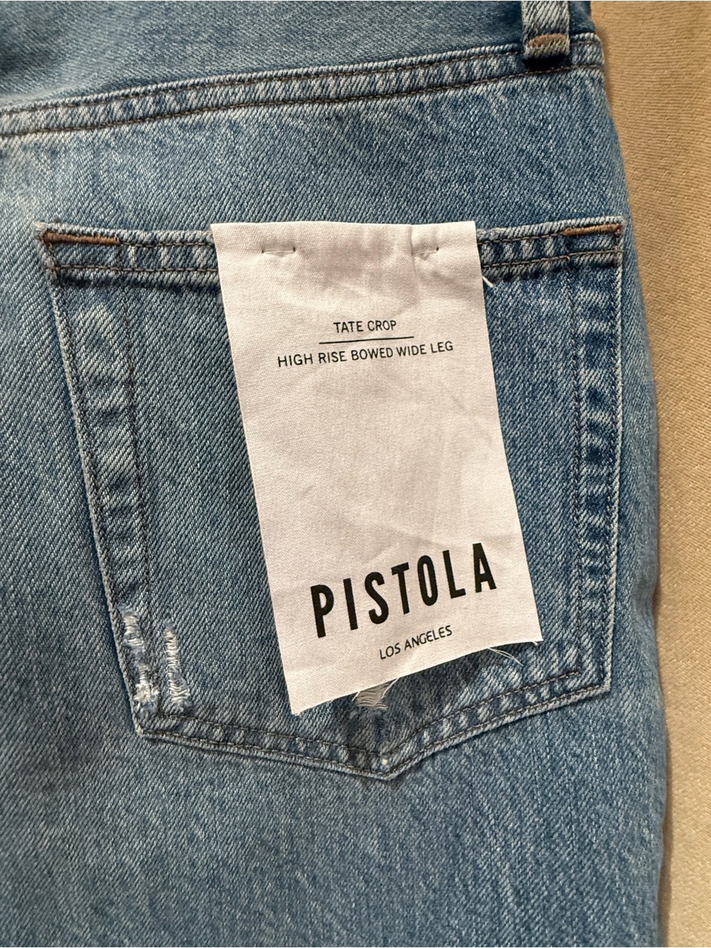 Pistola Tate Cropped High Rise Bow Legged Jeans - Picture 11 of 12